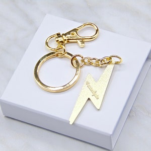 We Can Be Heroes Enamel Keychain - David Bowie Lightning Bolt Pink Bag Key Accessory - Musical Lyric NHS Keyworker Teacher Thank You Present image 4