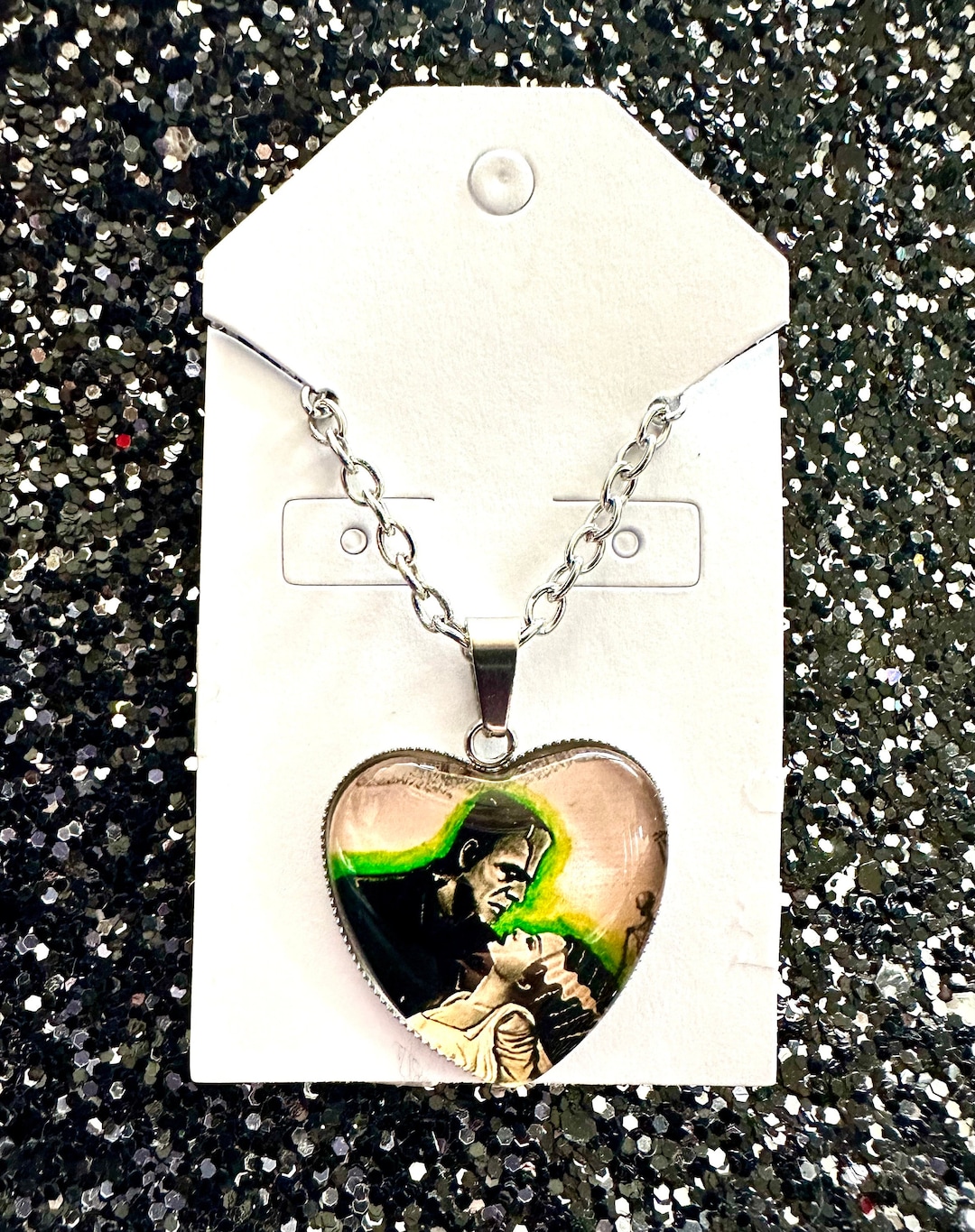 Frankenstein Necklace Bride of Frankenstein Necklace Etsy