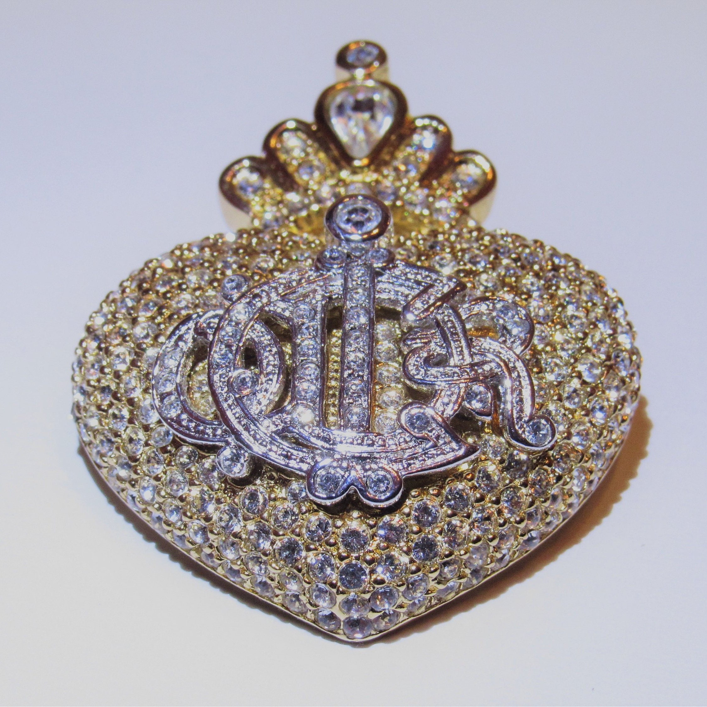 Vintage Christian Dior Bijoux Boutique Rhinestone Logo Crowned Etsy