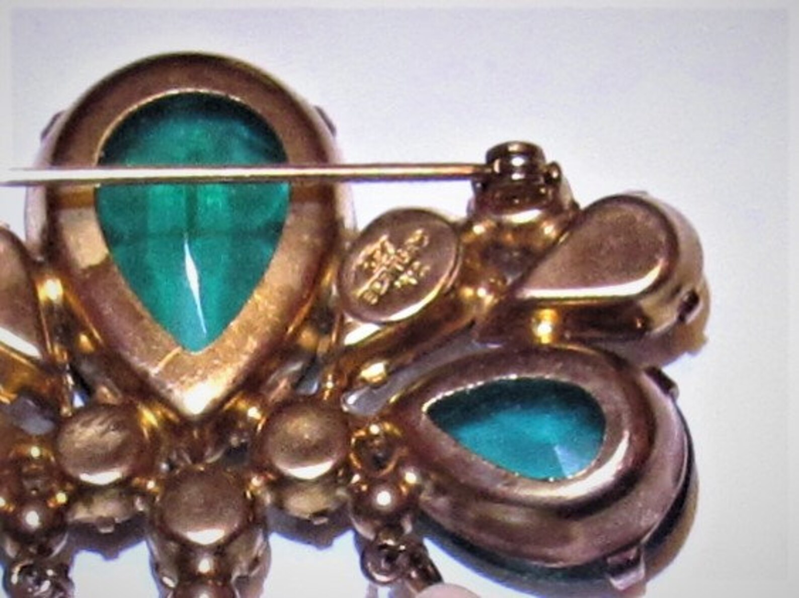 Vintage Les Bernard Jeweled Victorian Revival Brooch Etsy