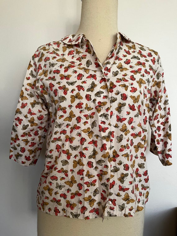 Vintage button-down cotton top