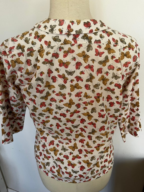 Vintage button-down cotton top - image 2