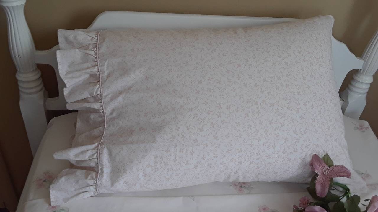Laura Ashley Ruffled Pillow Case Dusty Pink Flowers Dusty Etsy