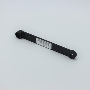 May include: Black metal wrench with a 3/16" label. The wrench is used for tightening and loosening nuts and bolts.