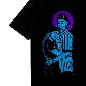Black Purple Love shirt match air Jordan 8 Aqua