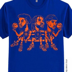 Royal Orange NY Karl Anthony Towns Jalen Brunson Josh Hart cartoon 7 T-shirt