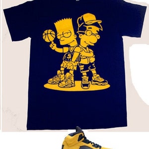 Yellow and blue jordan shirt Clearance