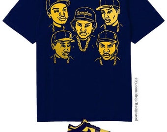 Camiseta azul marino amarilla Compton Gz para combinar con Dunk
