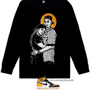 Long Sleeve Yellow Lucky shirt to match air Jordan 1 Taxi