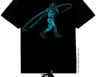 Camiseta Swingman Ken Griffey Jr. en color negro y verde azulado Air Griffey Max 1 White Freshwater