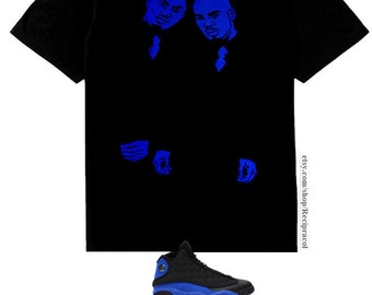 blue jordans shirt