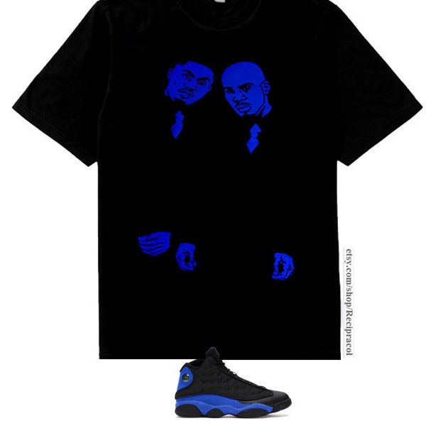 Royal Blue Belly shirt for Jordan 13 Retro Black Hyper Royal