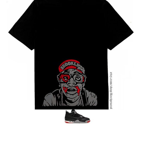 BK Zombie shirt for air Jordan bred 4 reimagined