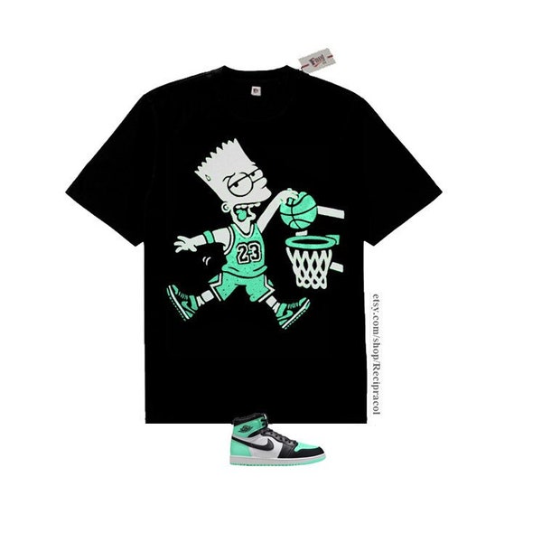 The 85 dunk shirt air Jordan 1 Green Glow outfit