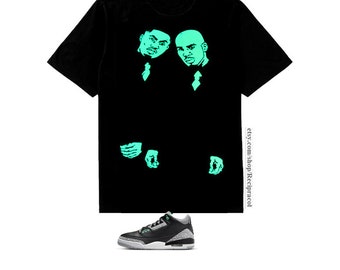 Belly shirt for air Jordan 3 Green Glow