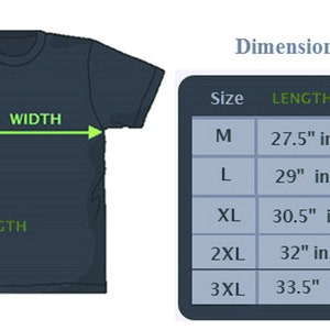 Unisex t-shirt size chart for Jordan 11 Gamma Blue matching tee