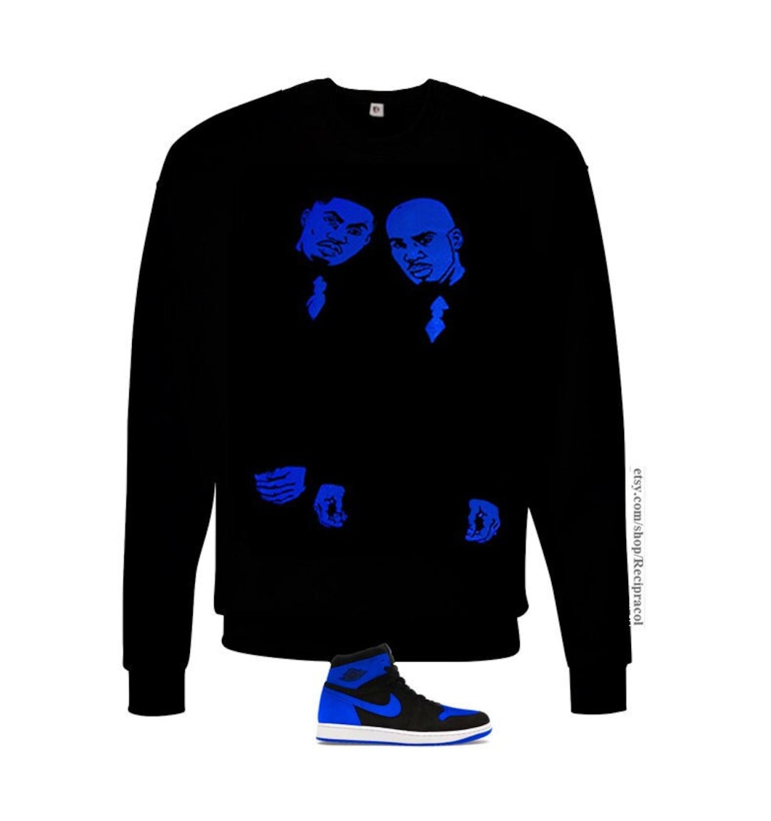 Royal blue and black clearance jordan shirt
