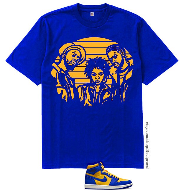 jordan blue and yellow shirt