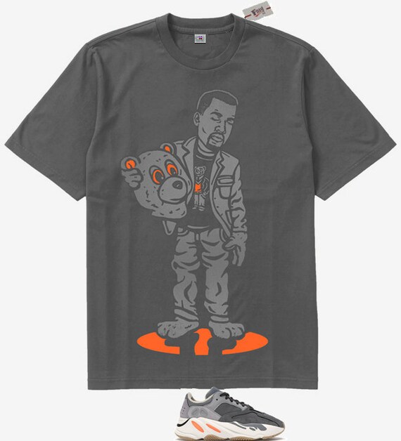 New Kanye West Grey Orange On Bear Vest Shirt For Yeezy Boost Etsy