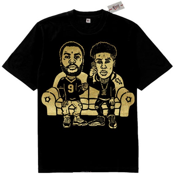 black and gold jordan shirt