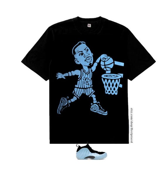 Black Lil Penny Shirt Match Air Foamposite Psychic Blue