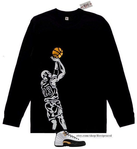 Zwart Wit Metallic Goud Fadeaway Jumper shirt voor air Jordan | Etsy