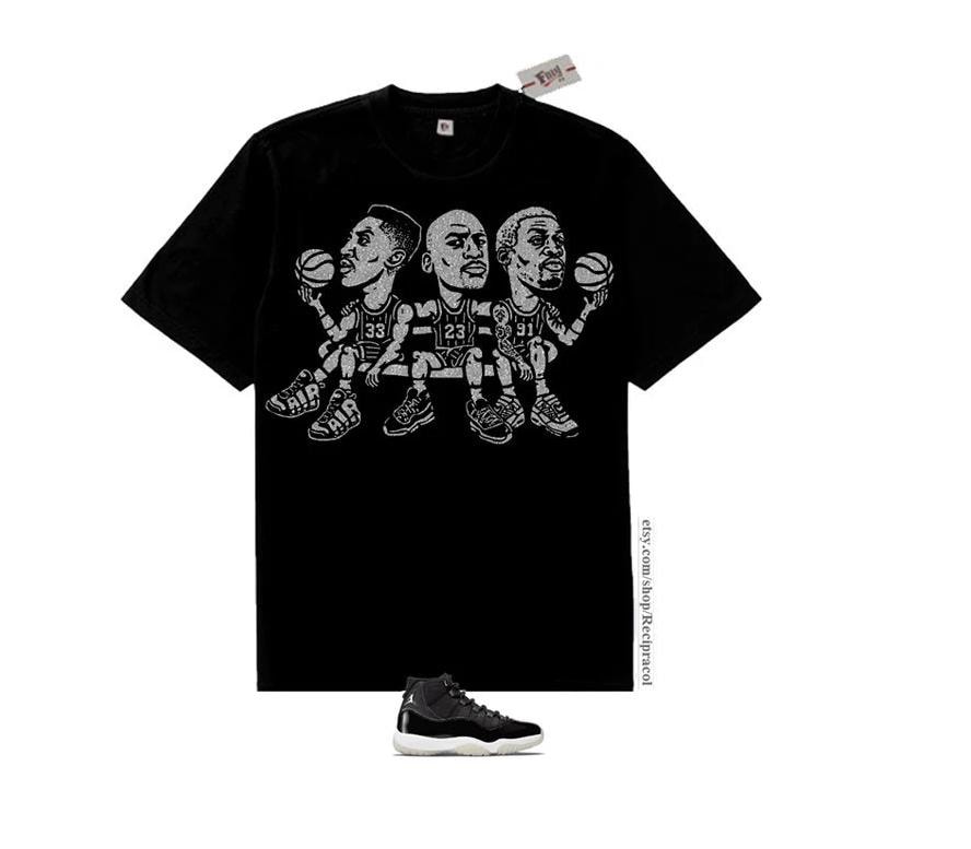 black and silver jordan 1 shirt