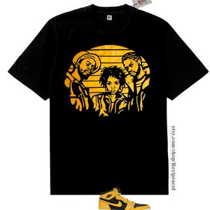 Black and yellow jordan 1 shirt sales