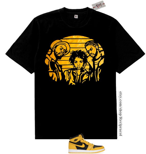 Shirt for Jordan 1 Pollen University Gold Black (Black Lover, S)
