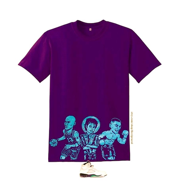 purple jordan 5 shirt