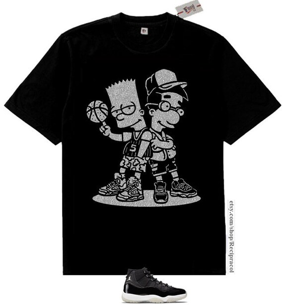 Black Metallic Silver So Icey Boyz xi shirt match Jordan 11 Retro Jubilee