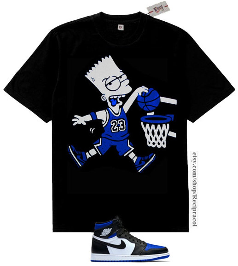 black blue jordan shirt