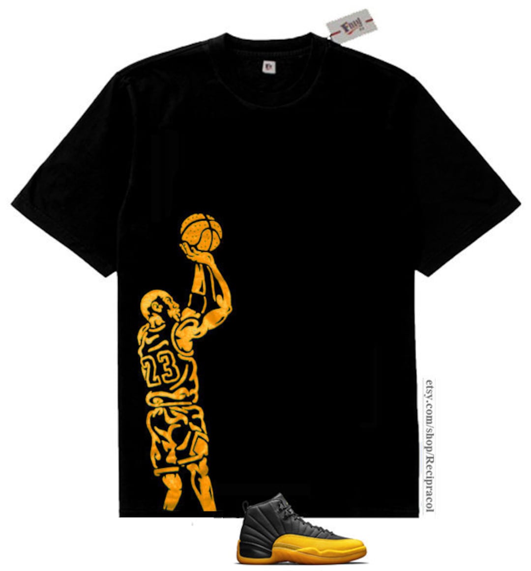 Black yellow jordan shirt discount