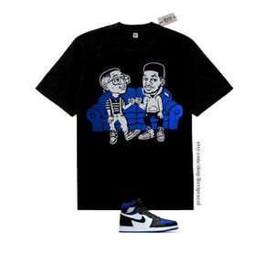 Sitcom Kings shirt match reimagined Jordan 1 Royal