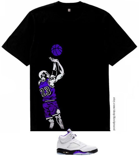 Black and purple jordan cheap shirt