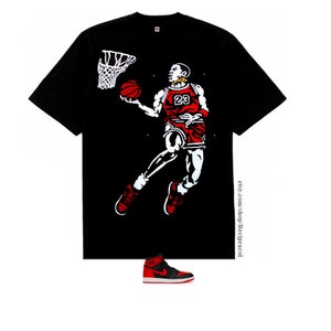 The 85 Rookie shirt for Jordan 1 bred satin outfit