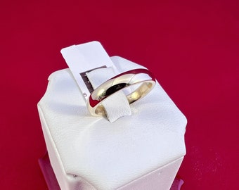 Wedding Band (14k Solid Yellow Gold, 4mm Thick)