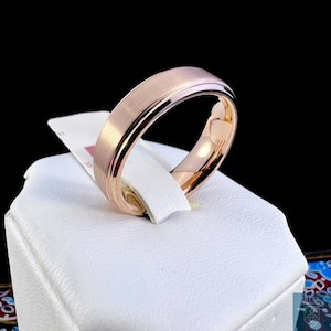 All Rose Gold Color Tungsten Wedding Band (Size 10, 6mm)