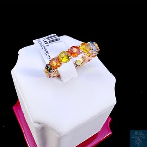 Multi Color Sapphire Ring (14k Rose Gold)