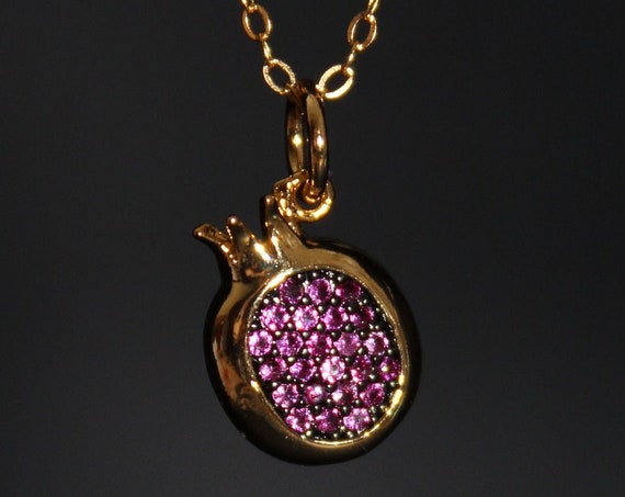 Small delicate pomegranate necklace