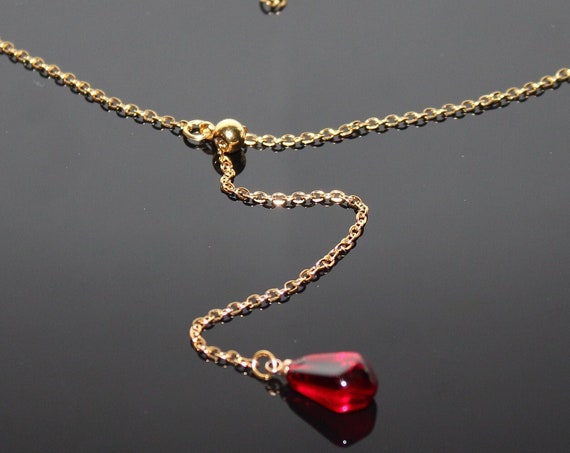 Pomegranate seed necklace