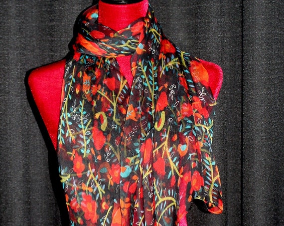 63-41 in pure silk scarf