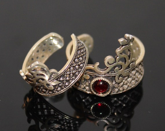 Armenian double ring sterling silver