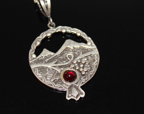 Pomegranate pendant with Mount Ararat