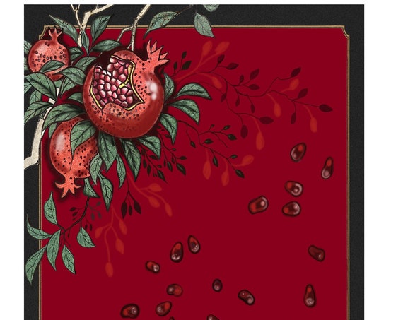 50-27 in Pomegranate tablecloth