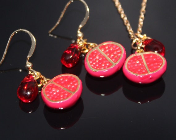 Pomegranate jewelry set