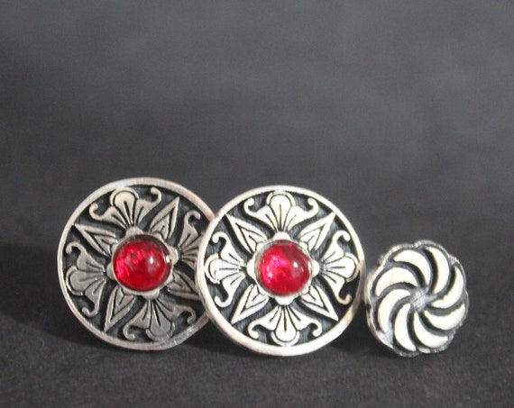 Armenian sterling silver earrings Handmade in Armenia Tigran Mets and eternity symbol