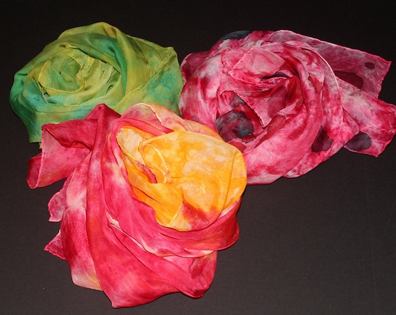 70-17 in Hand dyed silk chiffon scarf