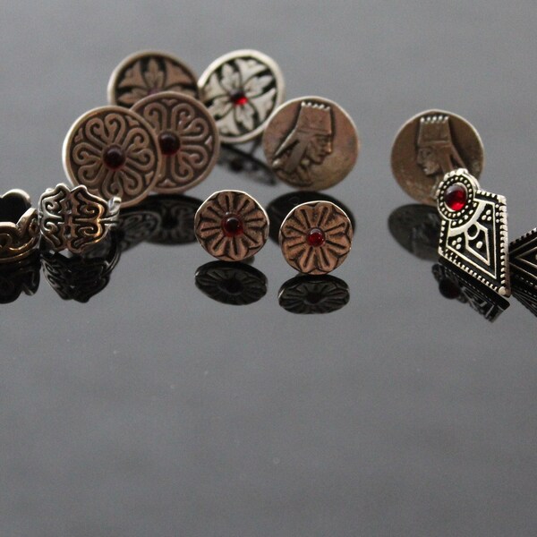 Armenian sterling silver earrings Handmade in Armenia Tigran Mets and eternity symbol