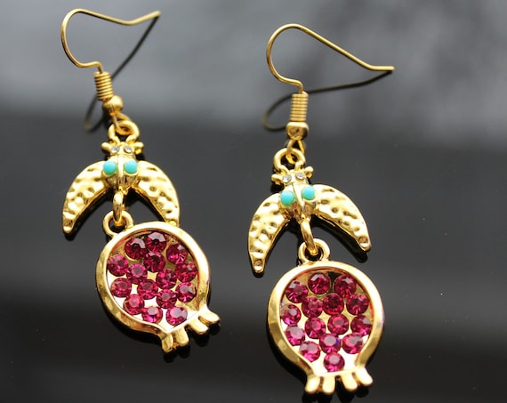 Pomegranate earrings